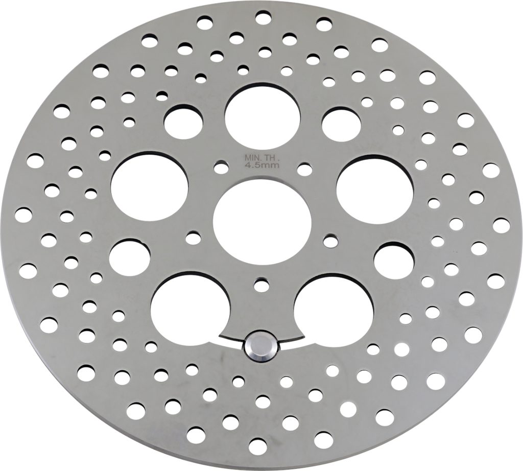 Polished Stainless Steel Drilled Brake Rotor