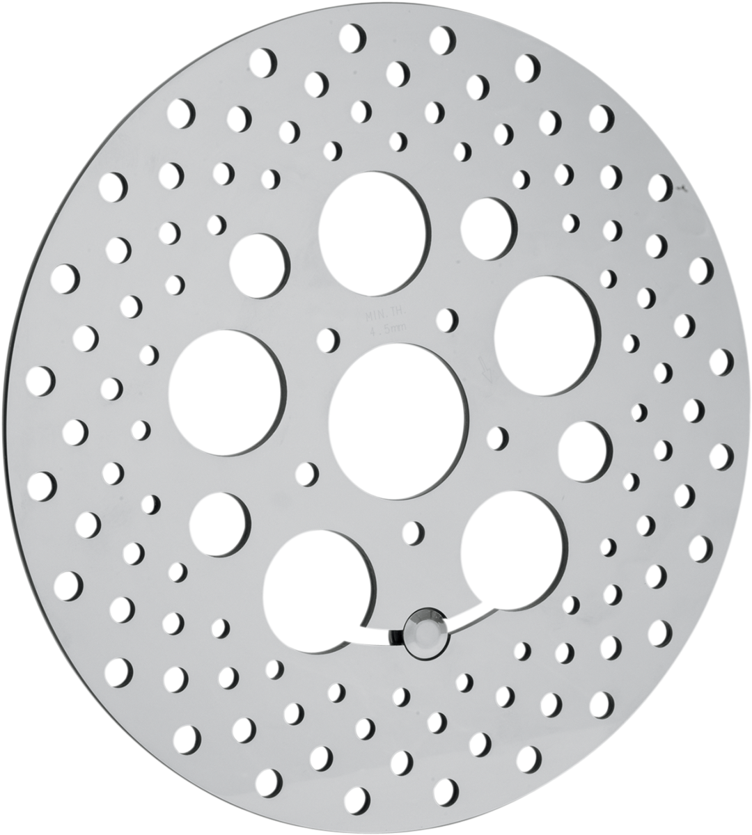 Polished Stainless Steel Drilled Brake Rotor