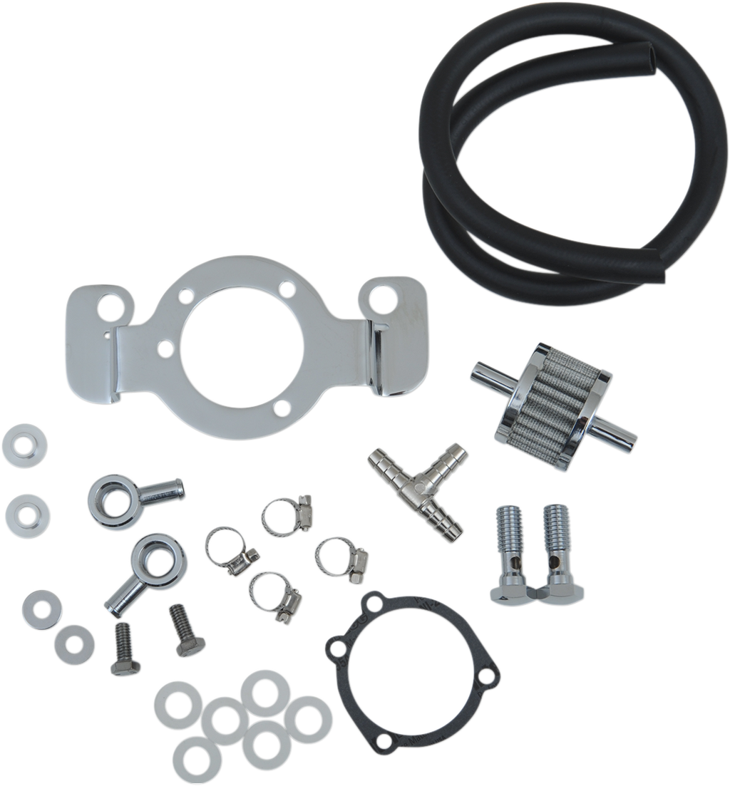 Crankcase Breather with Support Bracket Kit — Crankcase Breather/Support Bracket Kit