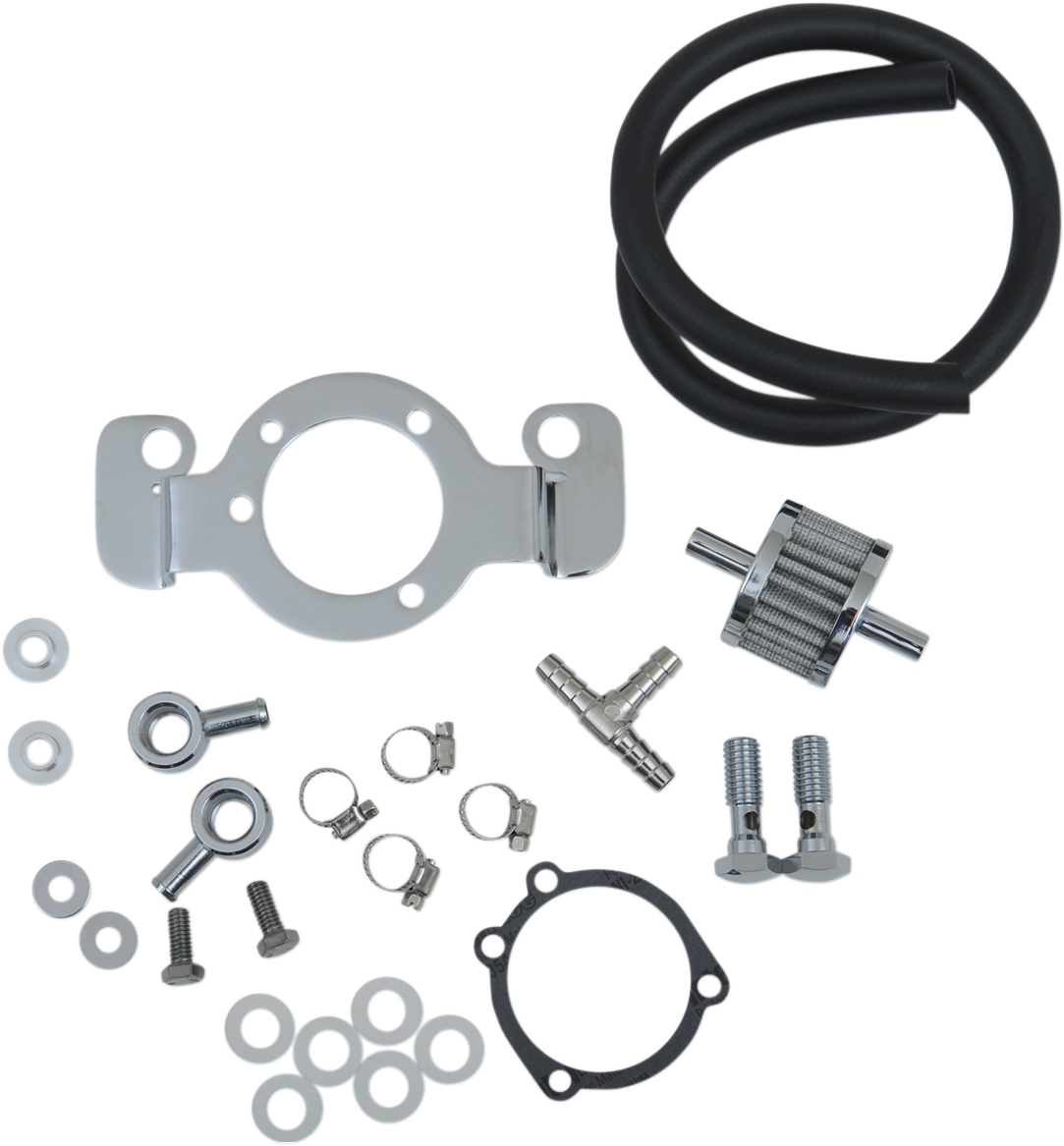 Crankcase Breather with Support Bracket Kit — Crankcase Breather/Support Bracket Kit