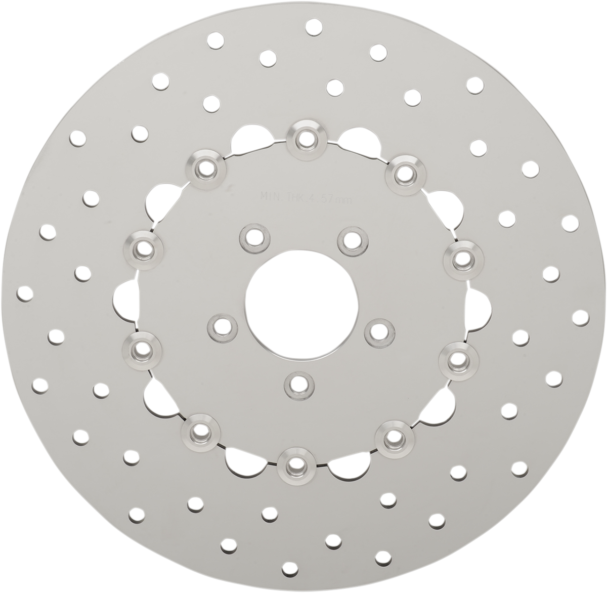 Polished Stainless Steel Drilled Brake Rotor
