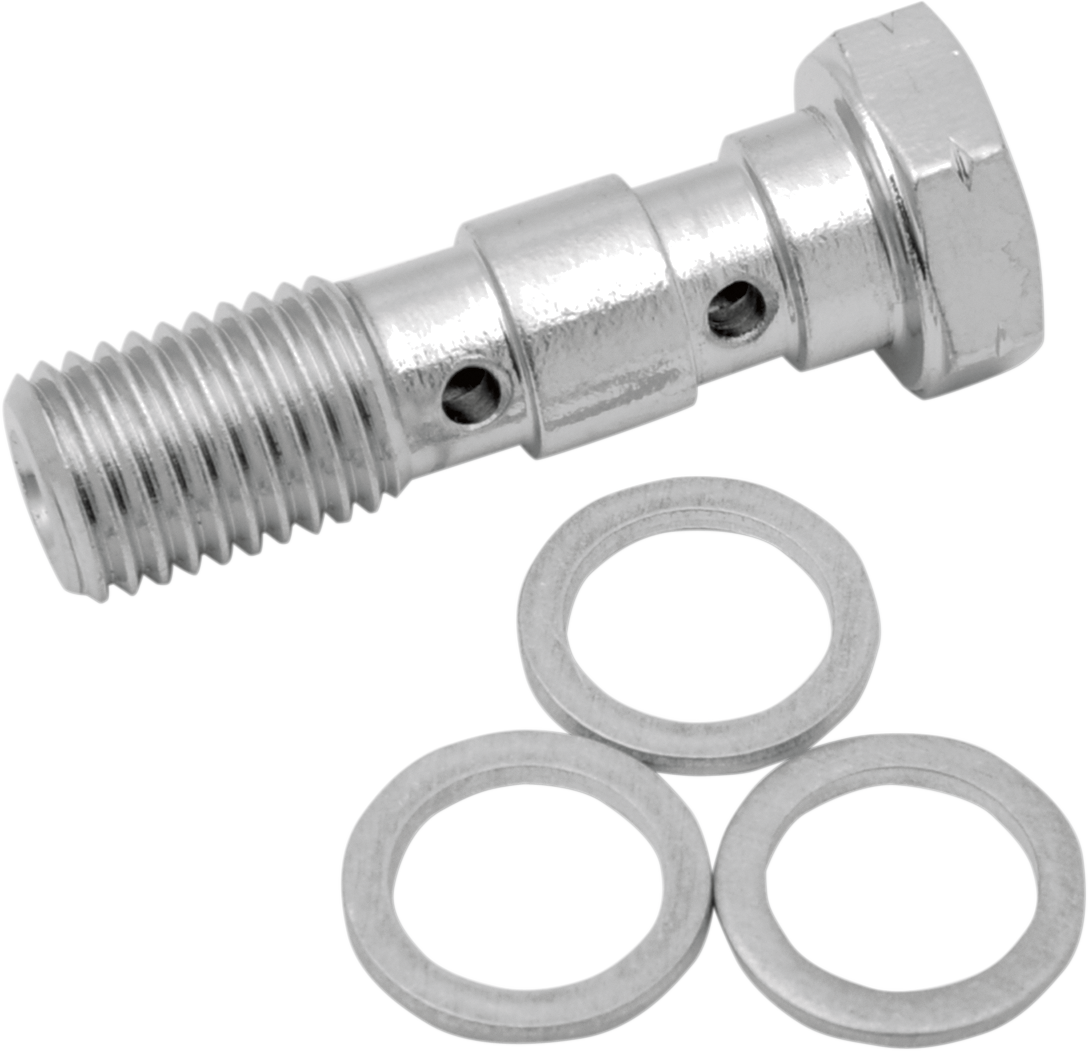 Drag Specialties Universal Chrome Steel Banjo Bolt