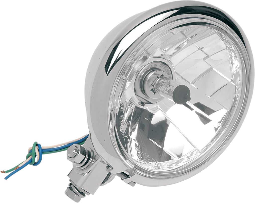 Drag Specialties 5-3/4" Diamond-Style Bottom-Mount Headlight