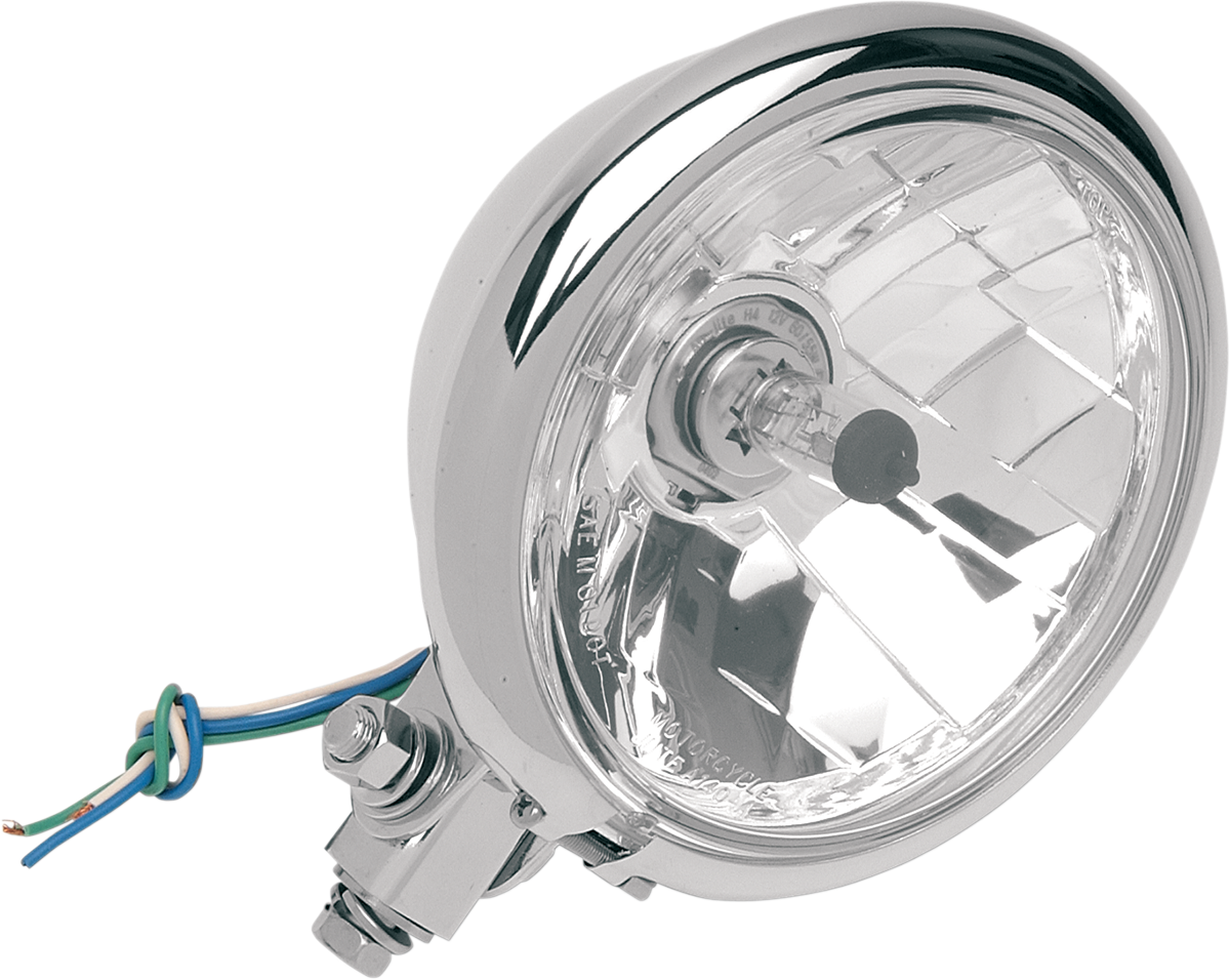 Drag Specialties 5-3/4" Diamond-Style Bottom-Mount Headlight