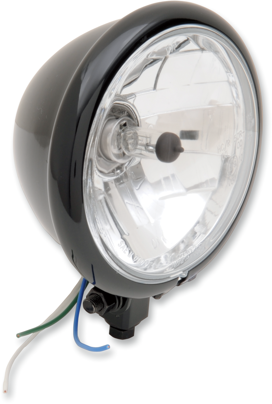 Drag Specialties 5-3/4" Diamond-Style Bottom-Mount Headlight
