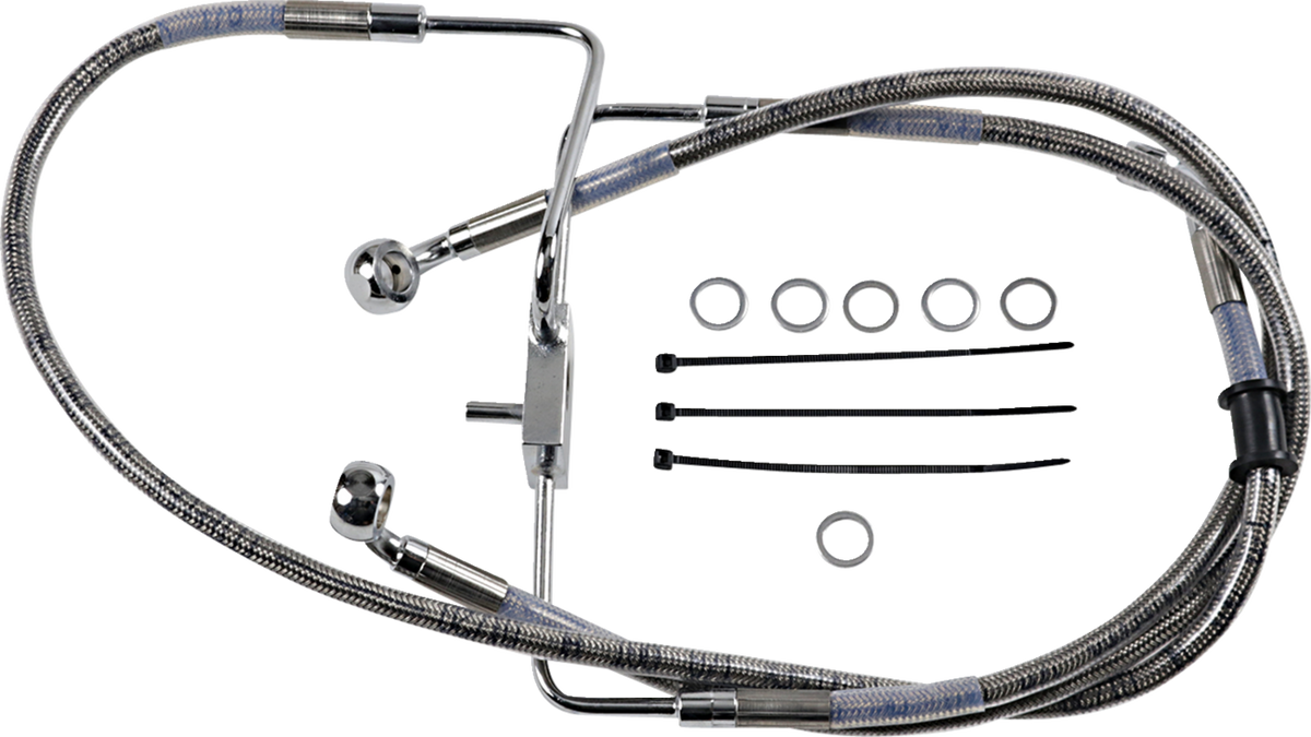 Drag Specialties Extended Length Stainless Steel Brake Line