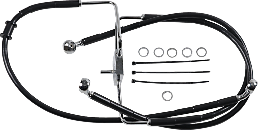 Drag Specialties Extended Length Stainless Steel Brake Line