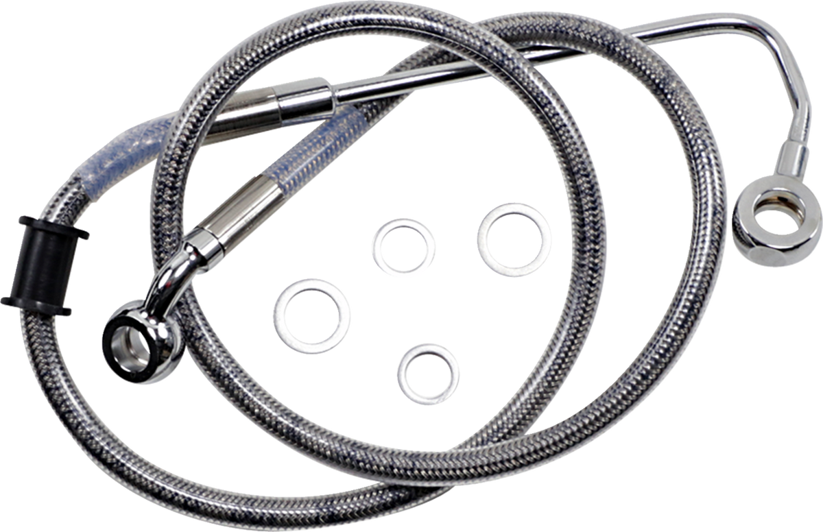 Drag Specialties Extended Length Stainless Steel Brake Line