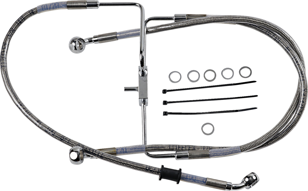 Drag Specialties Extended Length Stainless Steel Brake Line