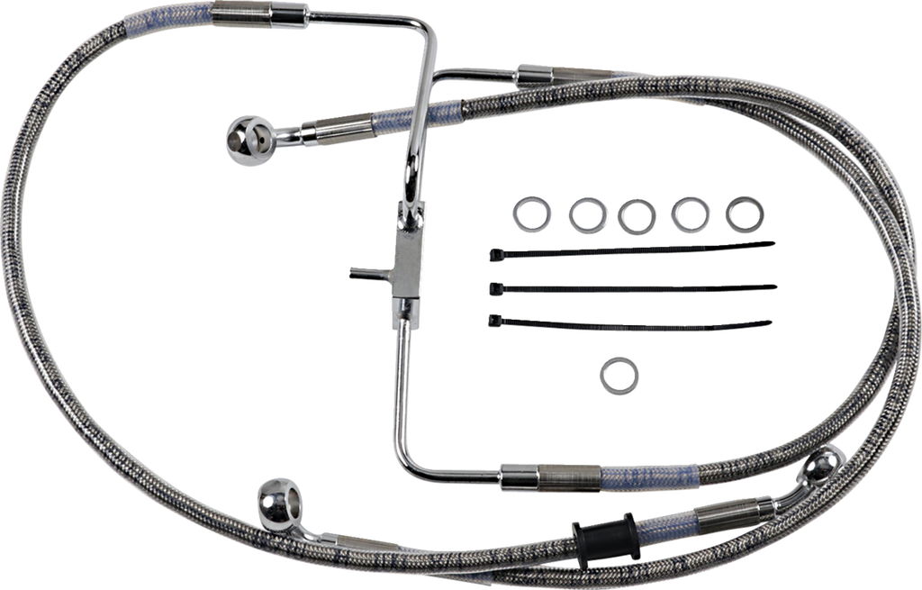 Drag Specialties Extended Length Stainless Steel Brake Line