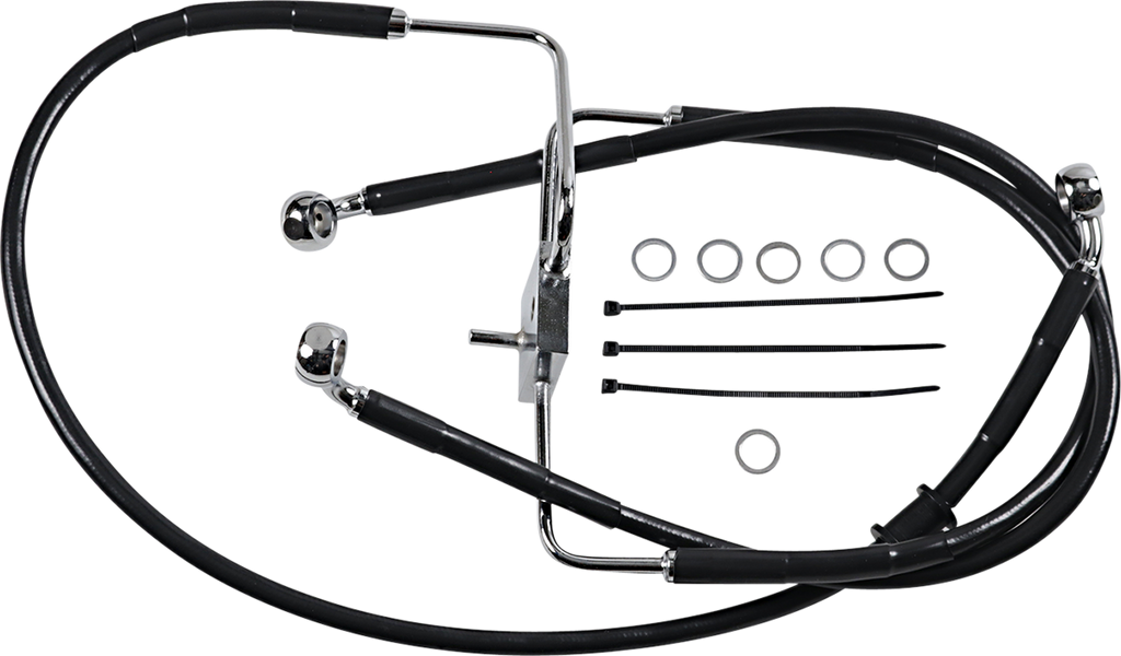 Drag Specialties Extended Length Stainless Steel Brake Line