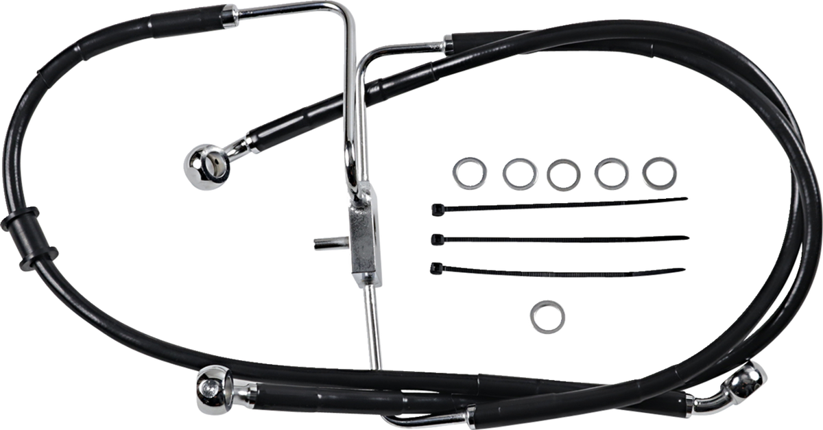 Drag Specialties Extended Length Stainless Steel Brake Line