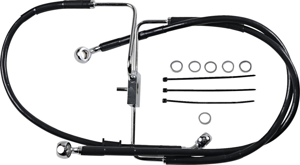 Drag Specialties Extended Length Stainless Steel Brake Line
