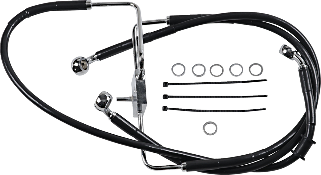 Drag Specialties Extended Length Stainless Steel Brake Line