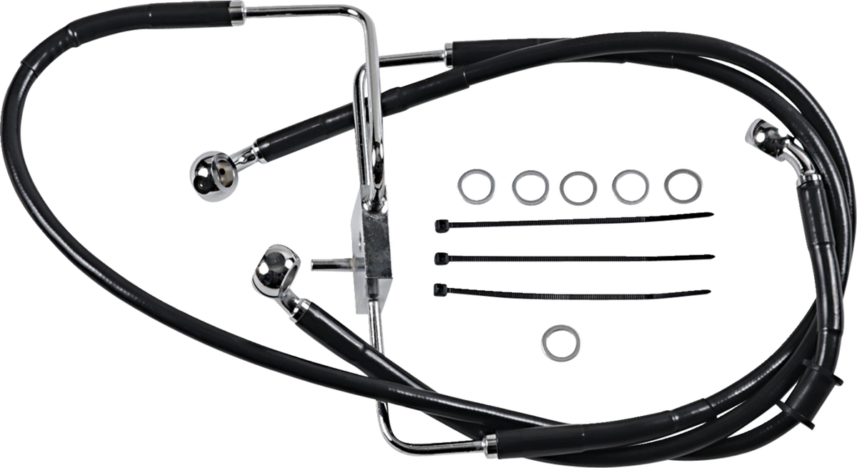 Drag Specialties Extended Length Stainless Steel Brake Line