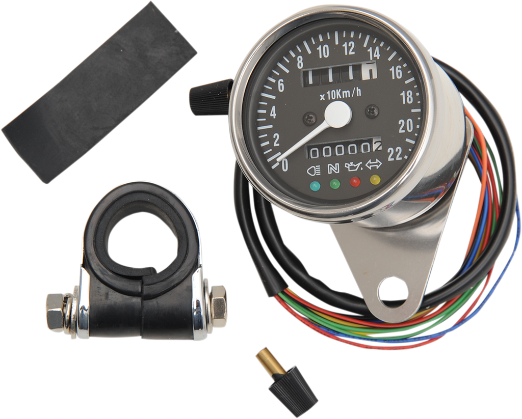 2.4" Mini Mechanical Speedometer with LED Indicators