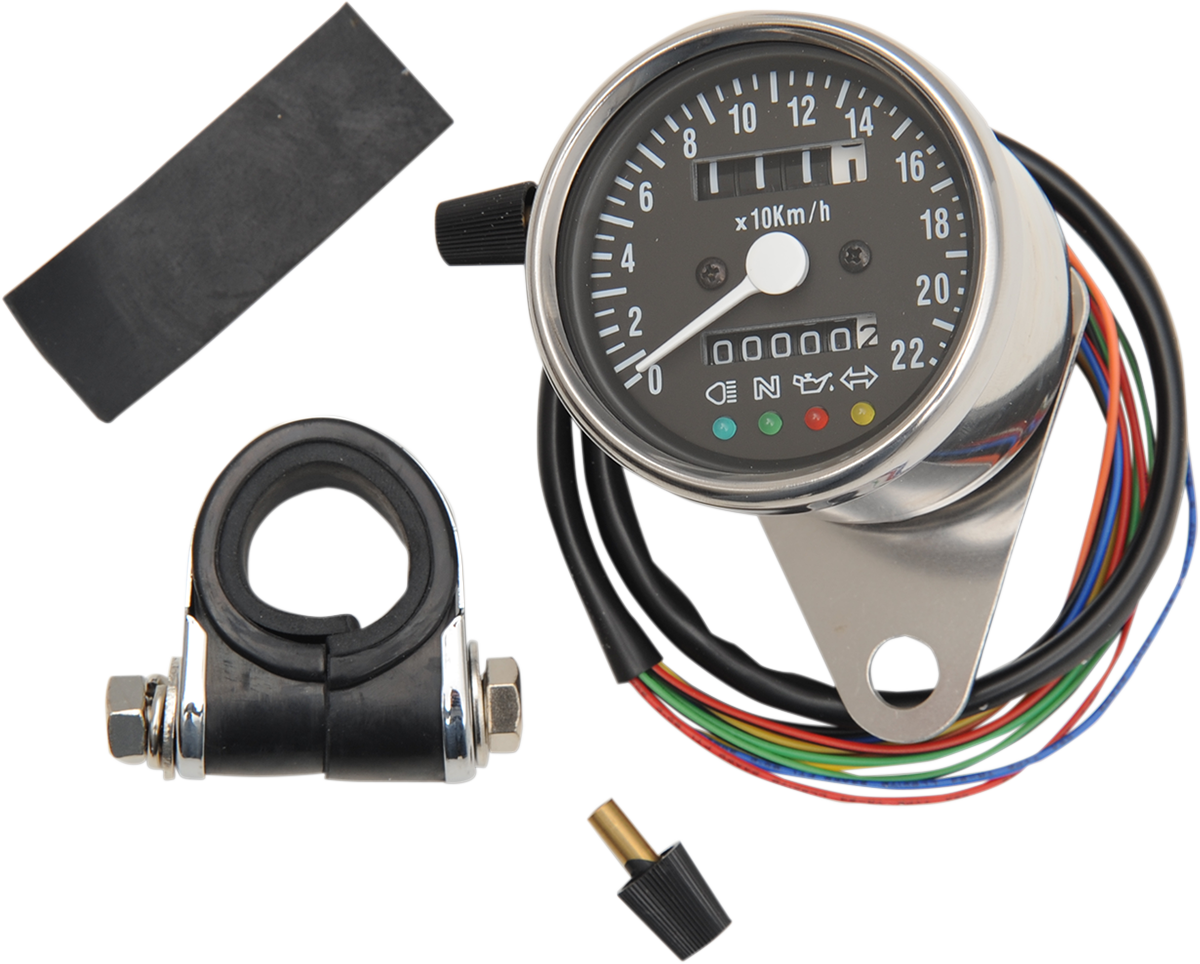 2.4" Mini Mechanical Speedometer with LED Indicators