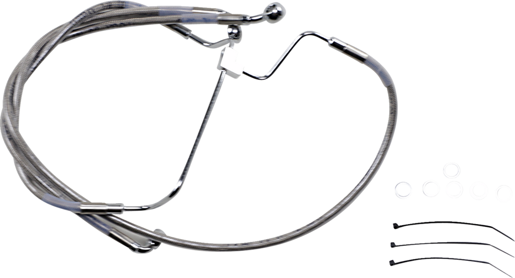 Drag Specialties Extended Length Stainless Steel Brake Line Kit