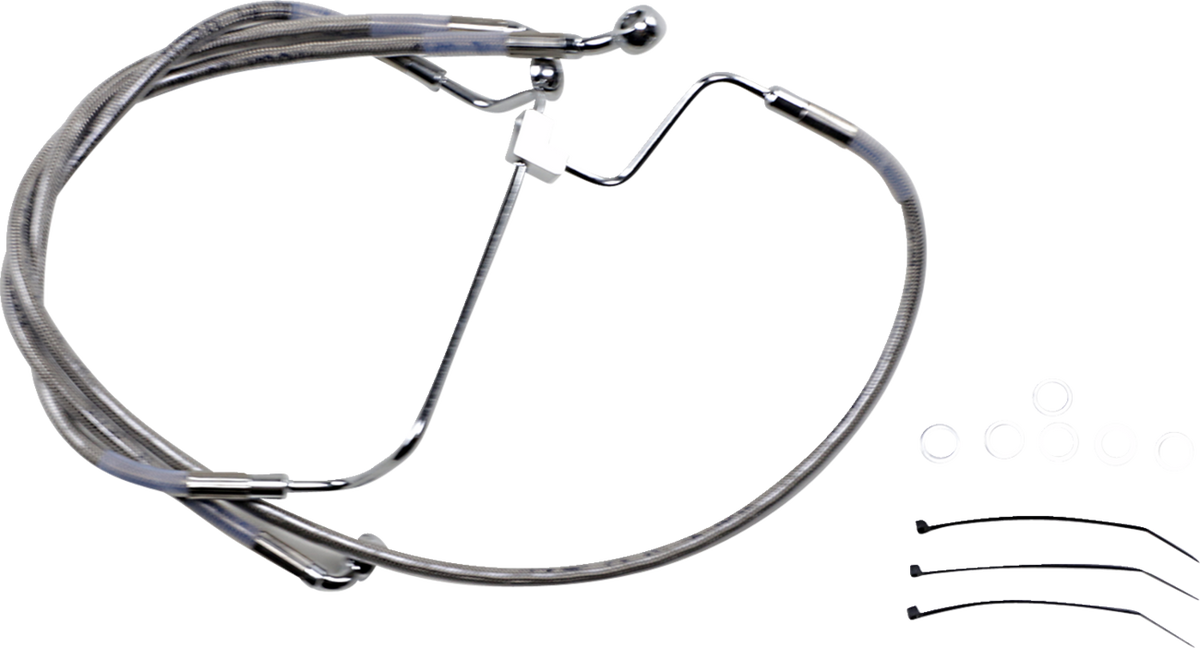 Drag Specialties Extended Length Stainless Steel Brake Line Kit