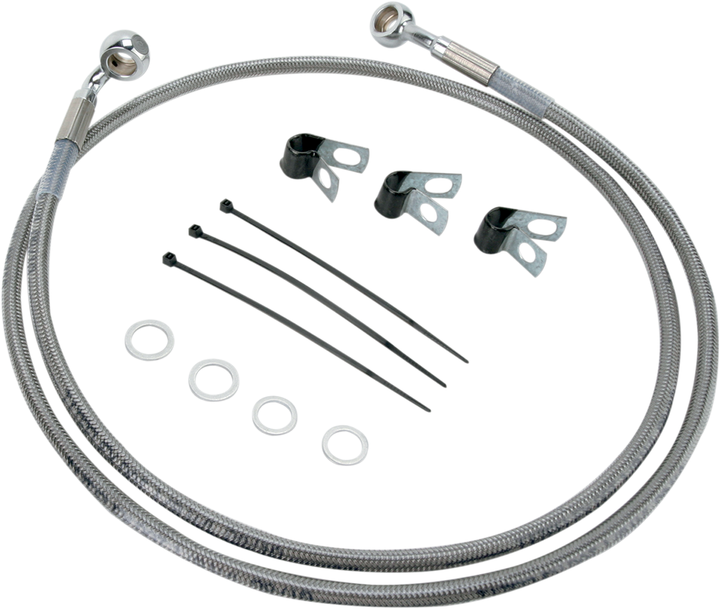Drag Specialties Extended Length Stainless Steel Brake Line Kit