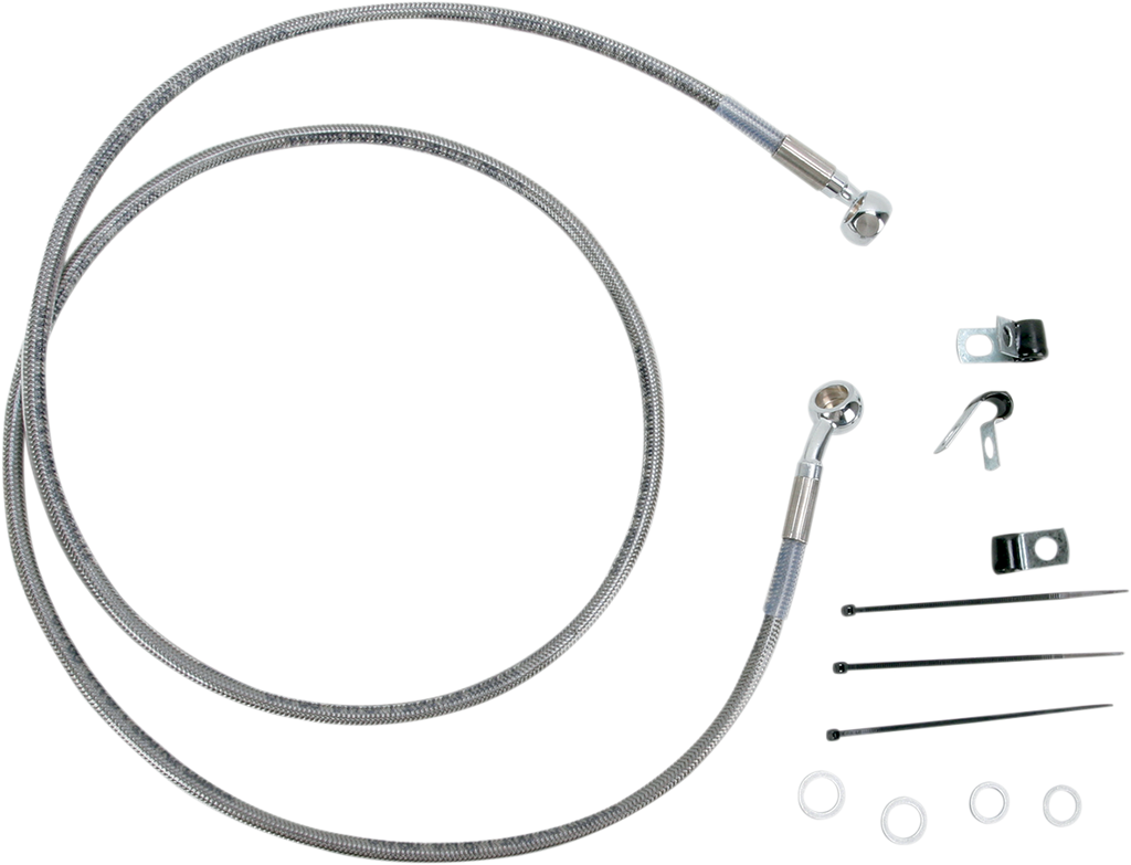 Drag Specialties Extended Length Stainless Steel Brake Line Kit
