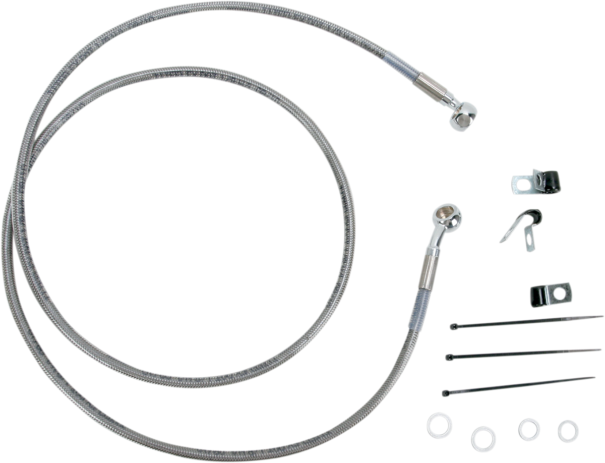 Drag Specialties Extended Length Stainless Steel Brake Line Kit