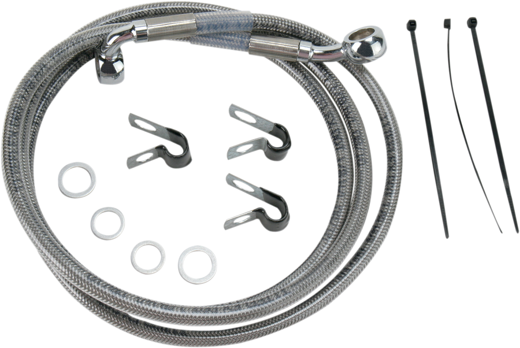 Drag Specialties Extended Length Stainless Steel Brake Line Kit