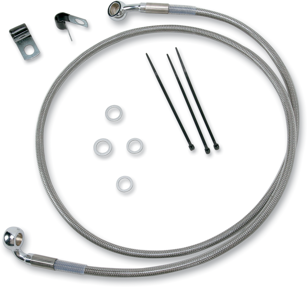 Drag Specialties Extended Length Stainless Steel Brake Line Kit