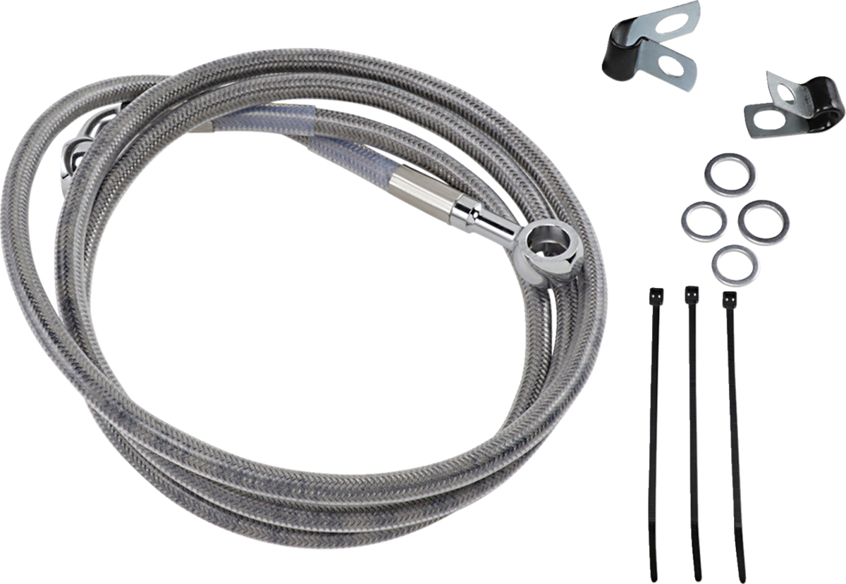 Drag Specialties Extended Length Stainless Steel Brake Line Kit