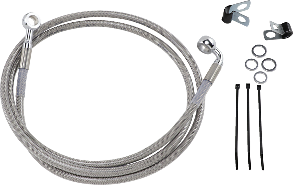 Drag Specialties Extended Length Stainless Steel Brake Line Kit