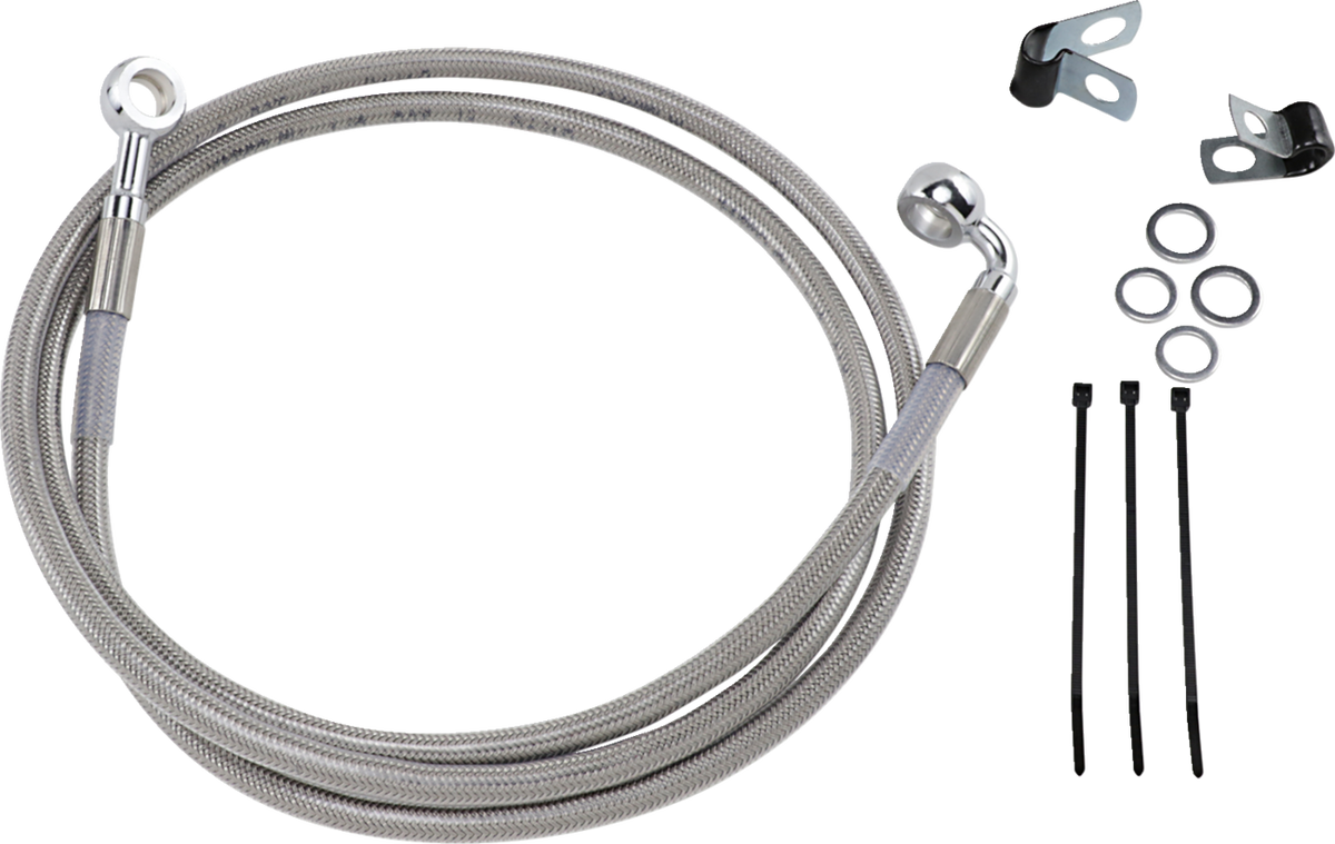 Drag Specialties Extended Length Stainless Steel Brake Line Kit