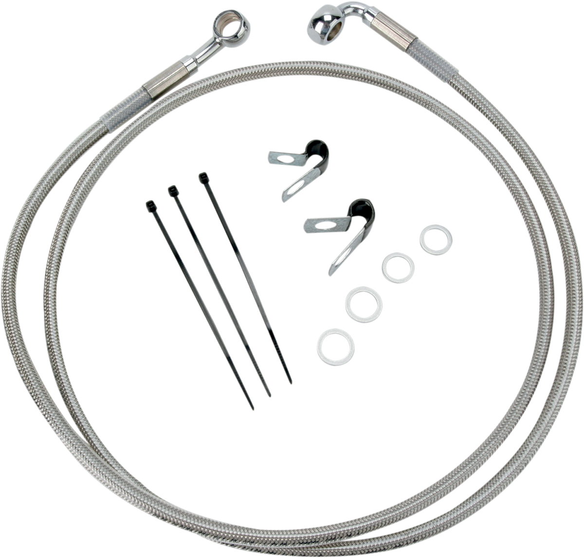 Drag Specialties Extended Length Stainless Steel Brake Line Kit