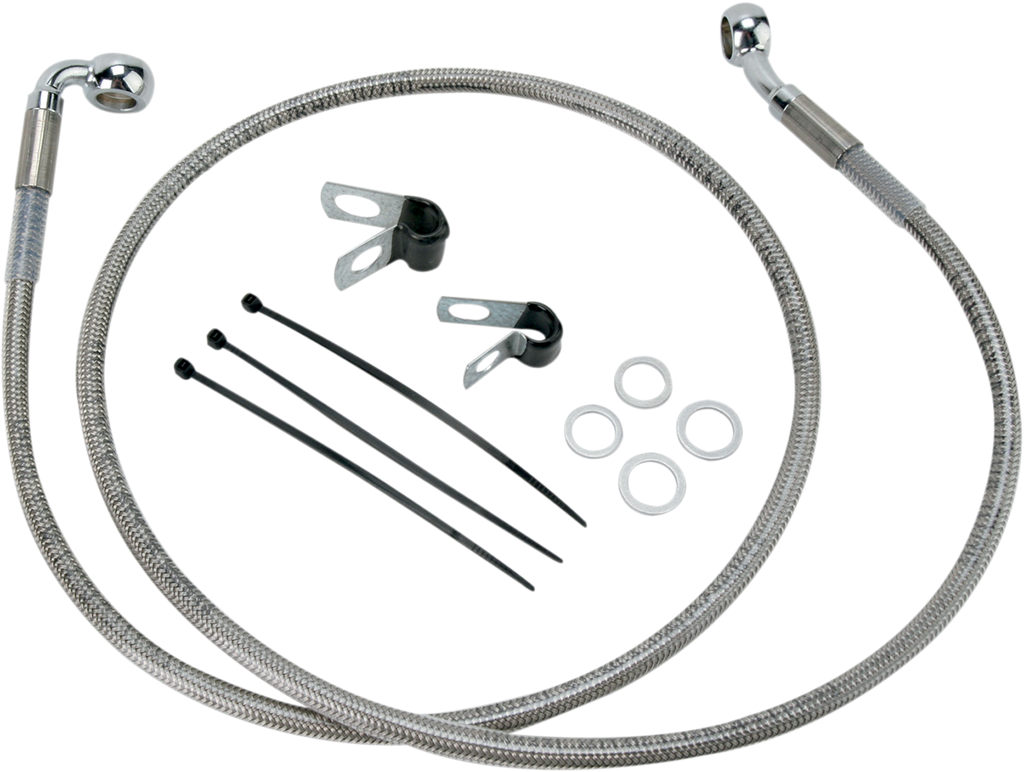 Drag Specialties Extended Length Stainless Steel Brake Line Kit