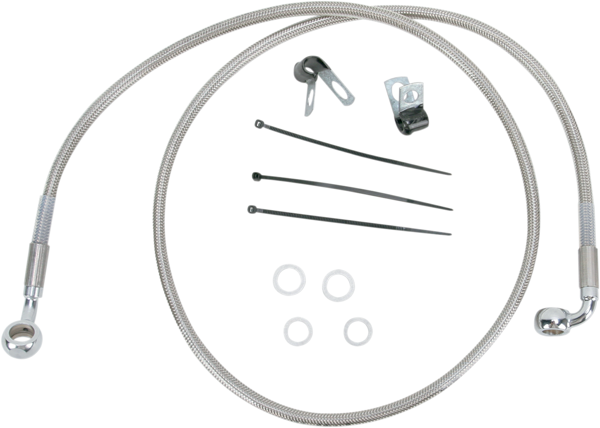 Drag Specialties Extended Length Stainless Steel Brake Line Kit