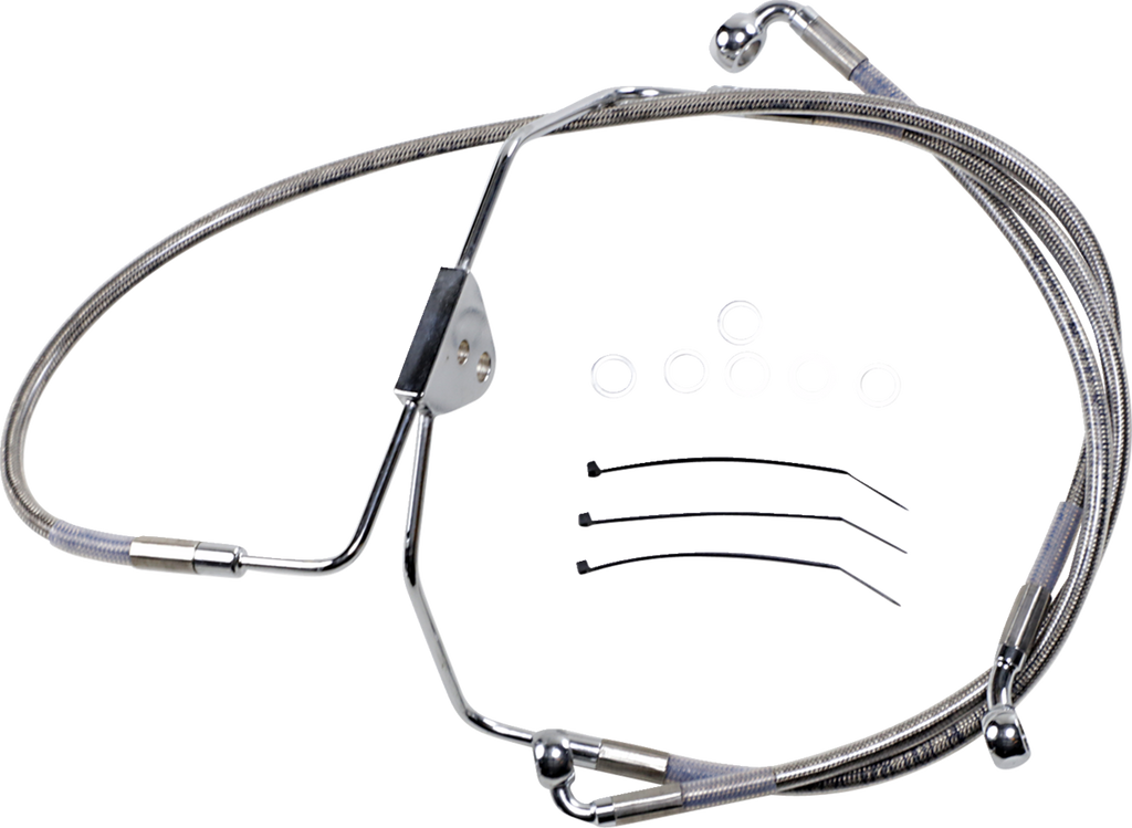 Drag Specialties Extended Length Stainless Steel Brake Line Kit