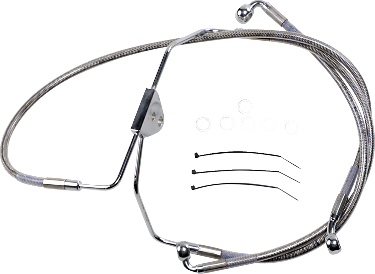 Drag Specialties Extended Length Stainless Steel Brake Line Kit