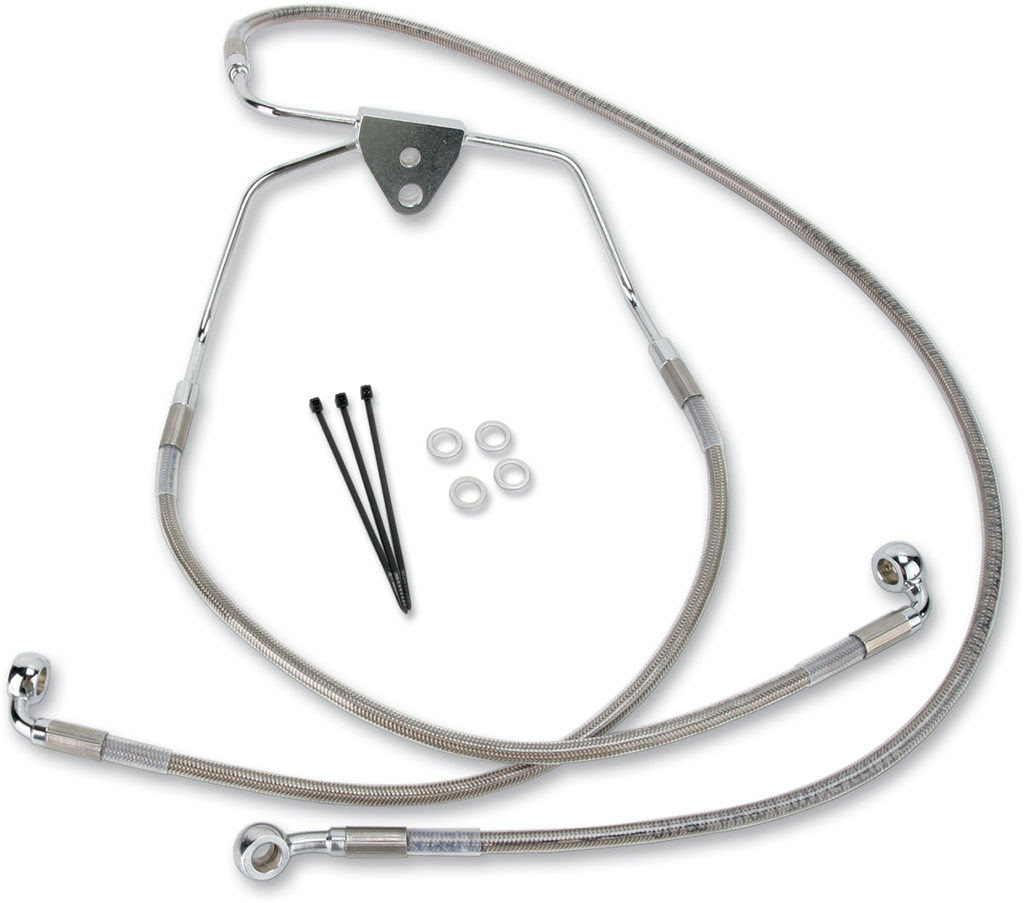 Drag Specialties Extended Length Stainless Steel Brake Line Kit