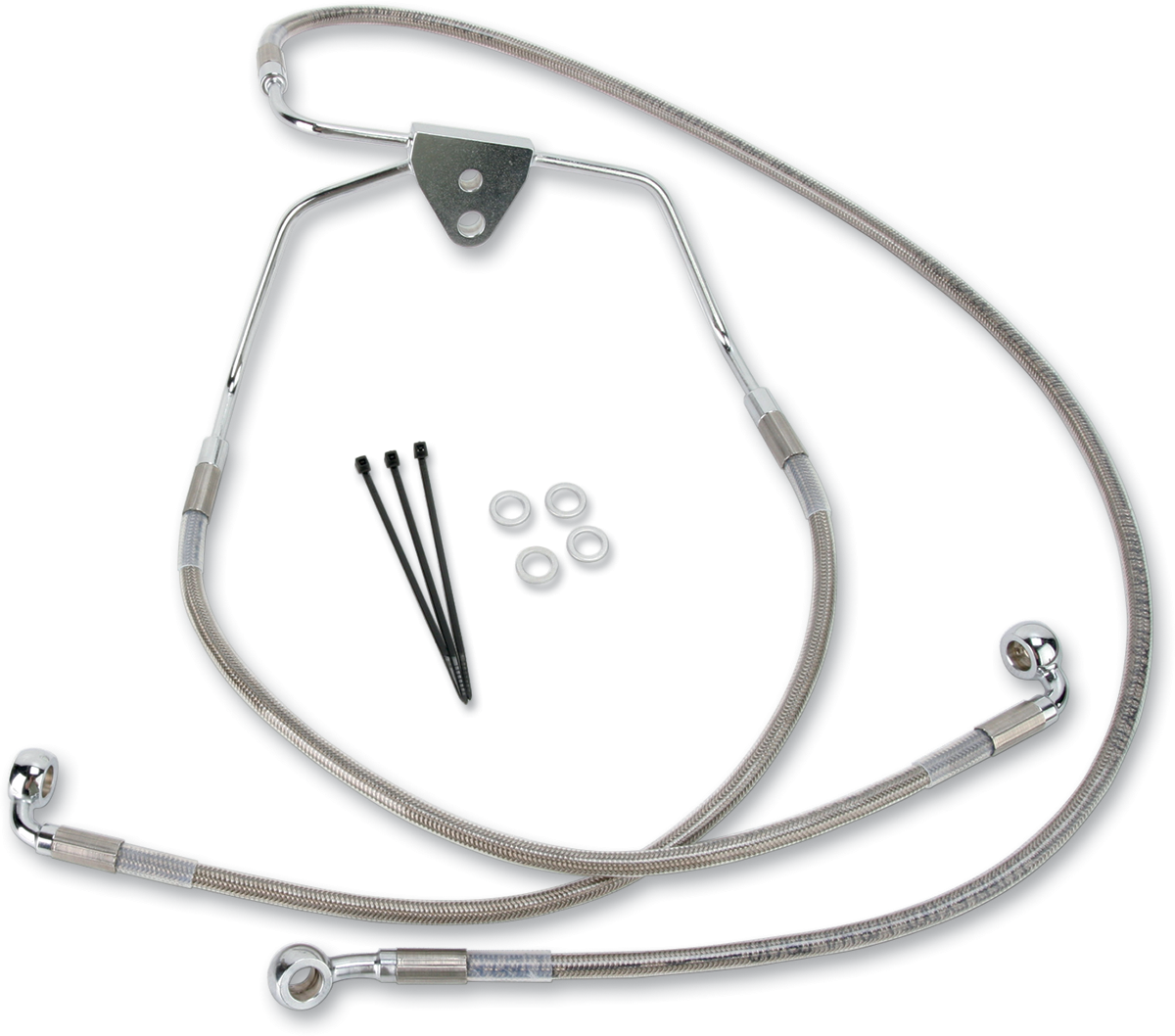 Drag Specialties Extended Length Stainless Steel Brake Line Kit