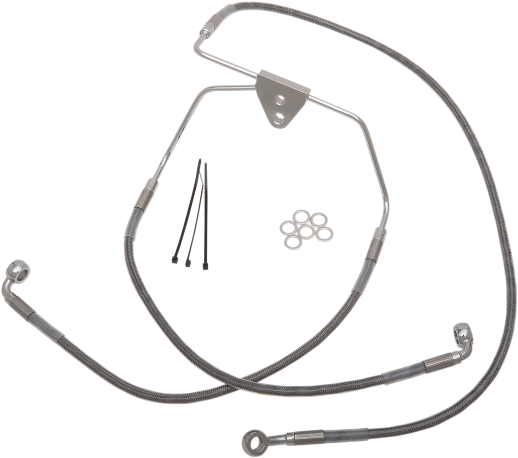 Drag Specialties Extended Length Stainless Steel Brake Line Kit