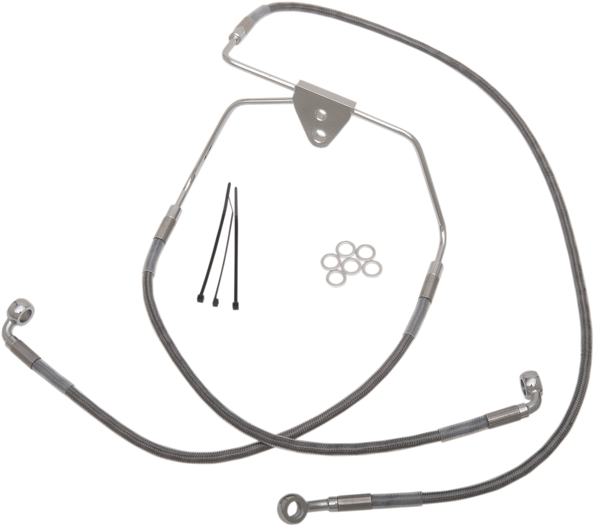 Drag Specialties Extended Length Stainless Steel Brake Line Kit
