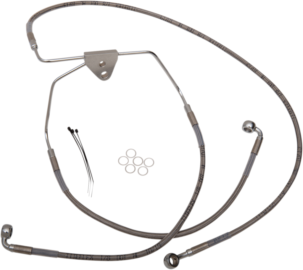 Drag Specialties Extended Length Stainless Steel Brake Line Kit