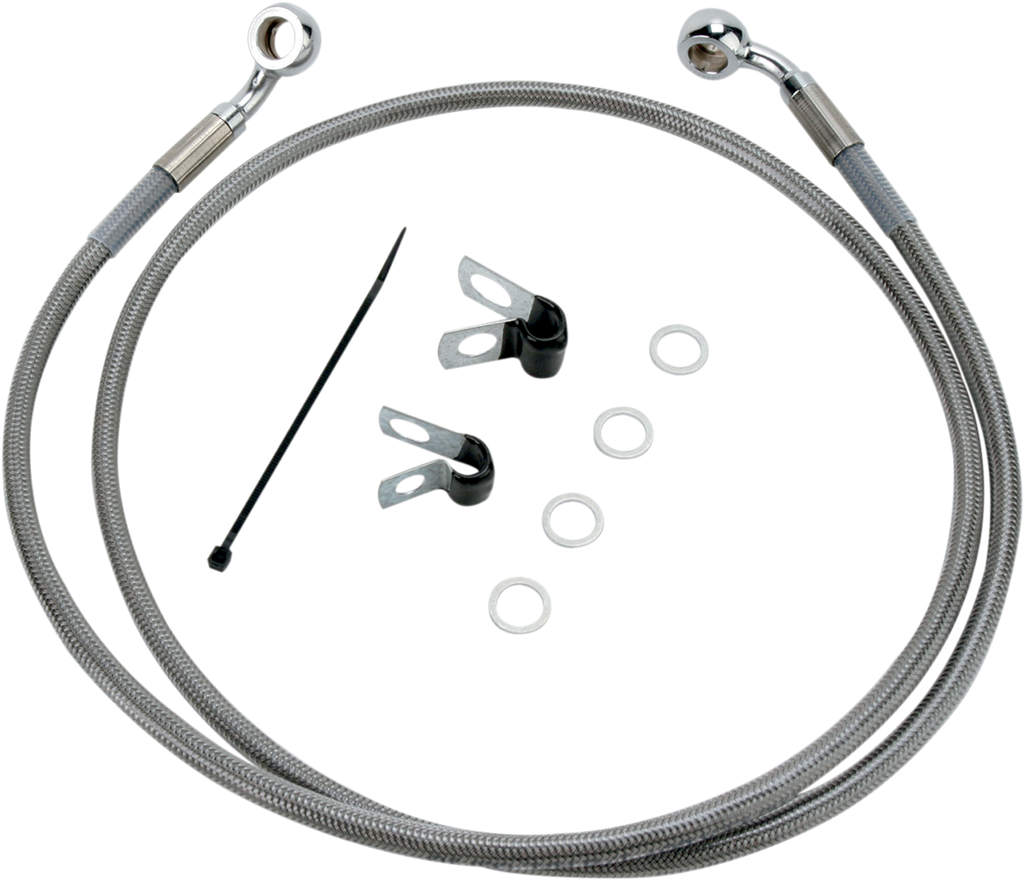 Drag Specialties Extended Length Stainless Steel Brake Line Kit