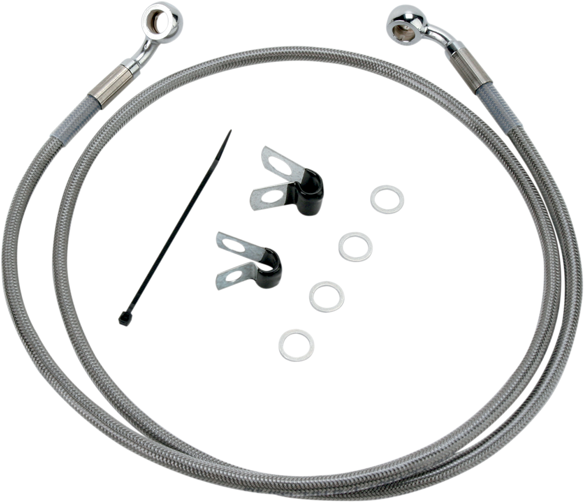 Drag Specialties Extended Length Stainless Steel Brake Line Kit