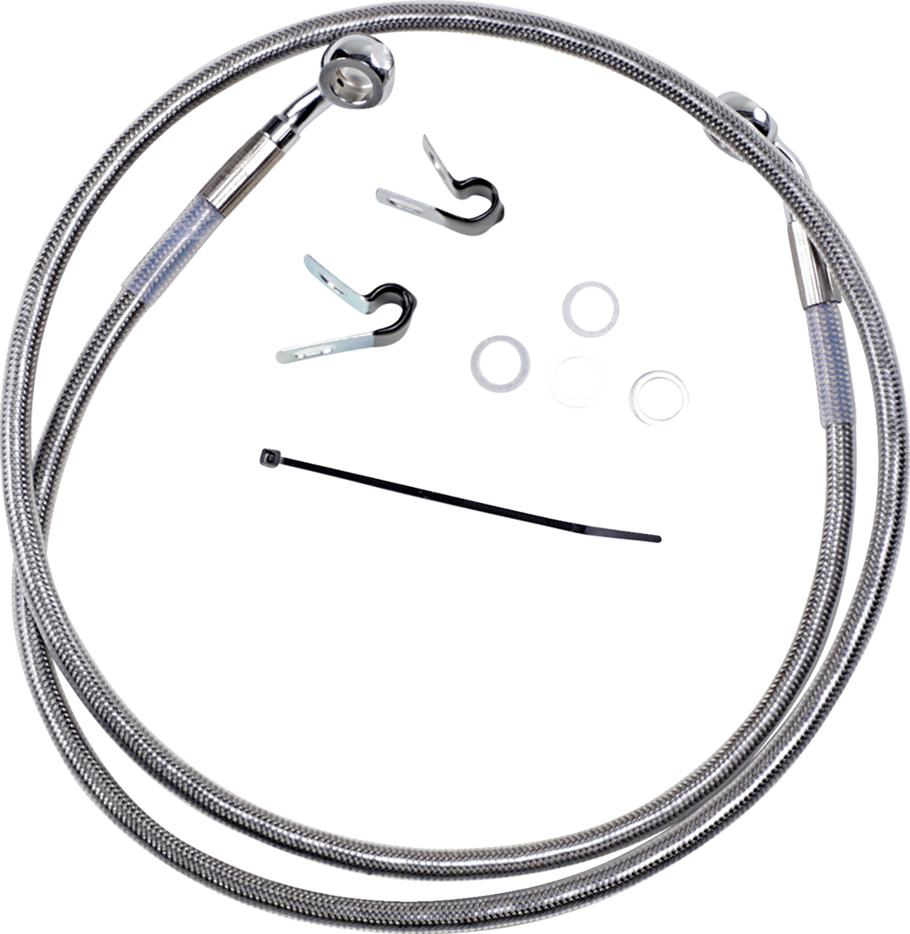 Drag Specialties Extended Length Stainless Steel Brake Line Kit