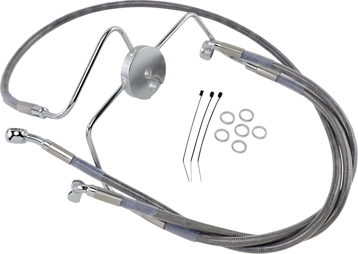 Drag Specialties Extended Length Stainless Steel Brake Line Kit