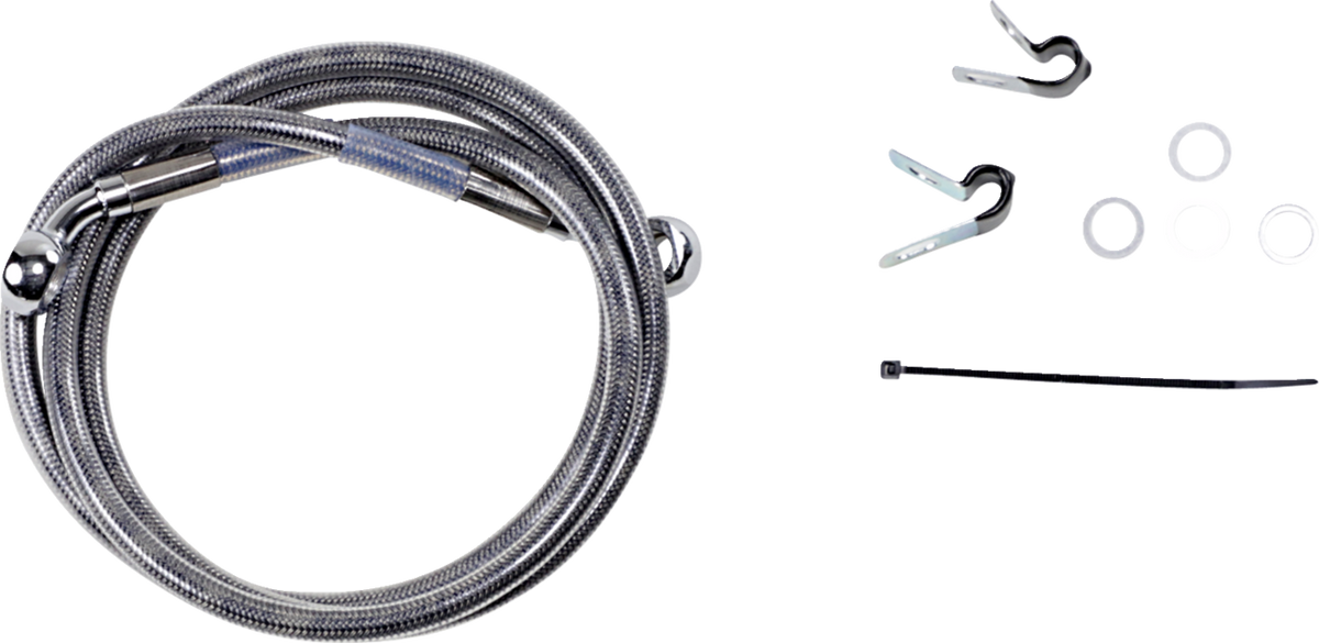 Drag Specialties Extended Length Stainless Steel Brake Line Kit