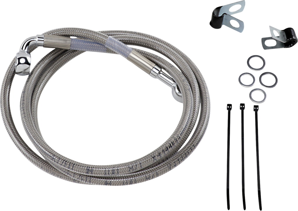 Drag Specialties Extended Length Stainless Steel Brake Line Kit