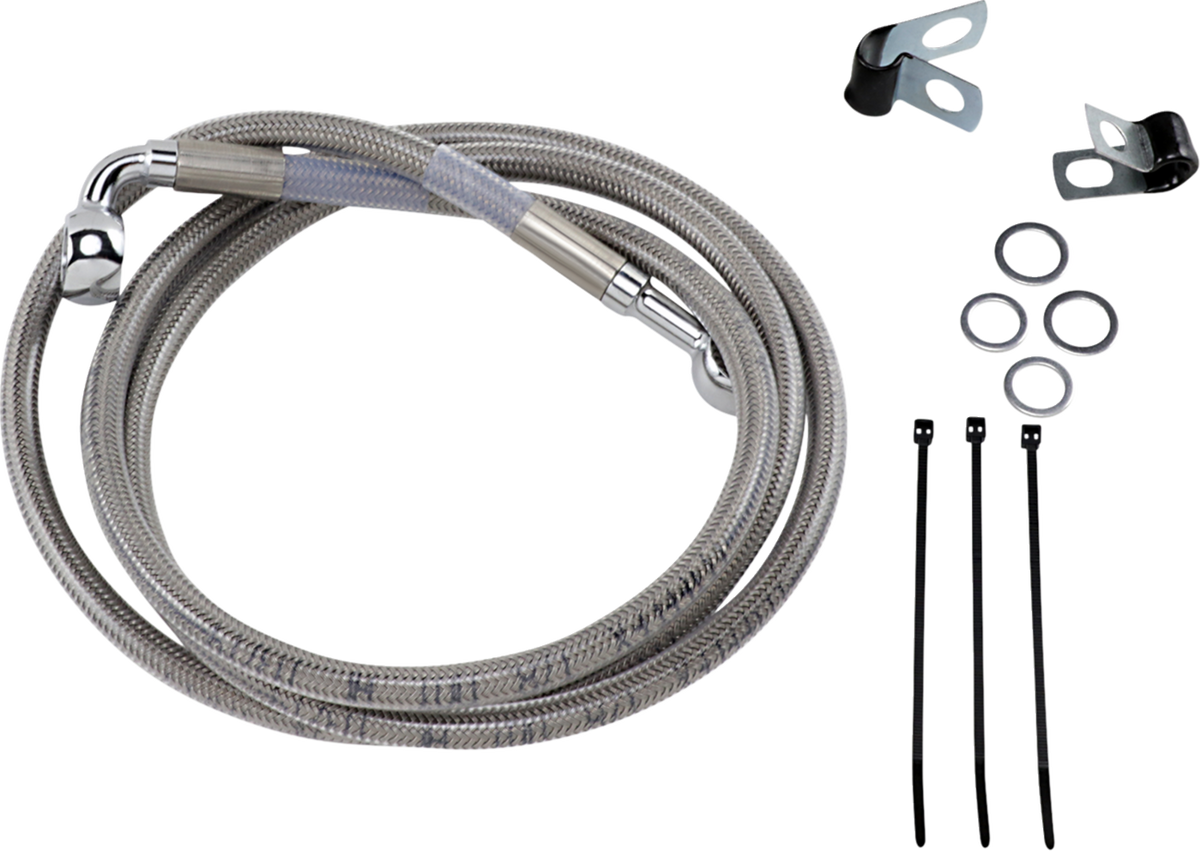 Drag Specialties Extended Length Stainless Steel Brake Line Kit