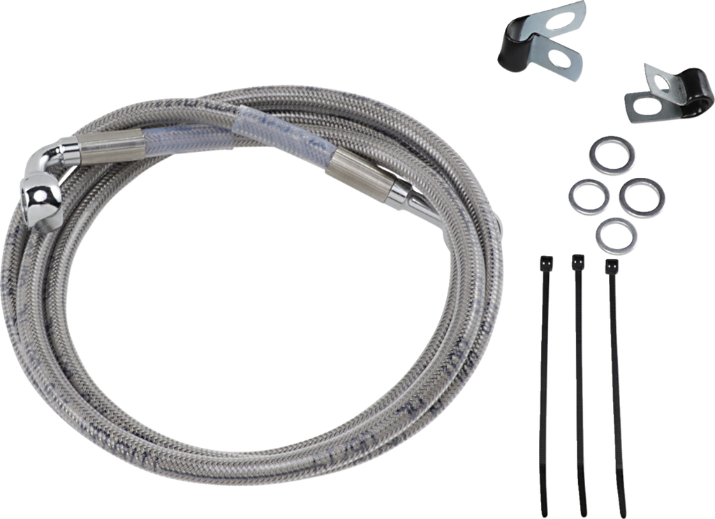 Drag Specialties Extended Length Stainless Steel Brake Line Kit