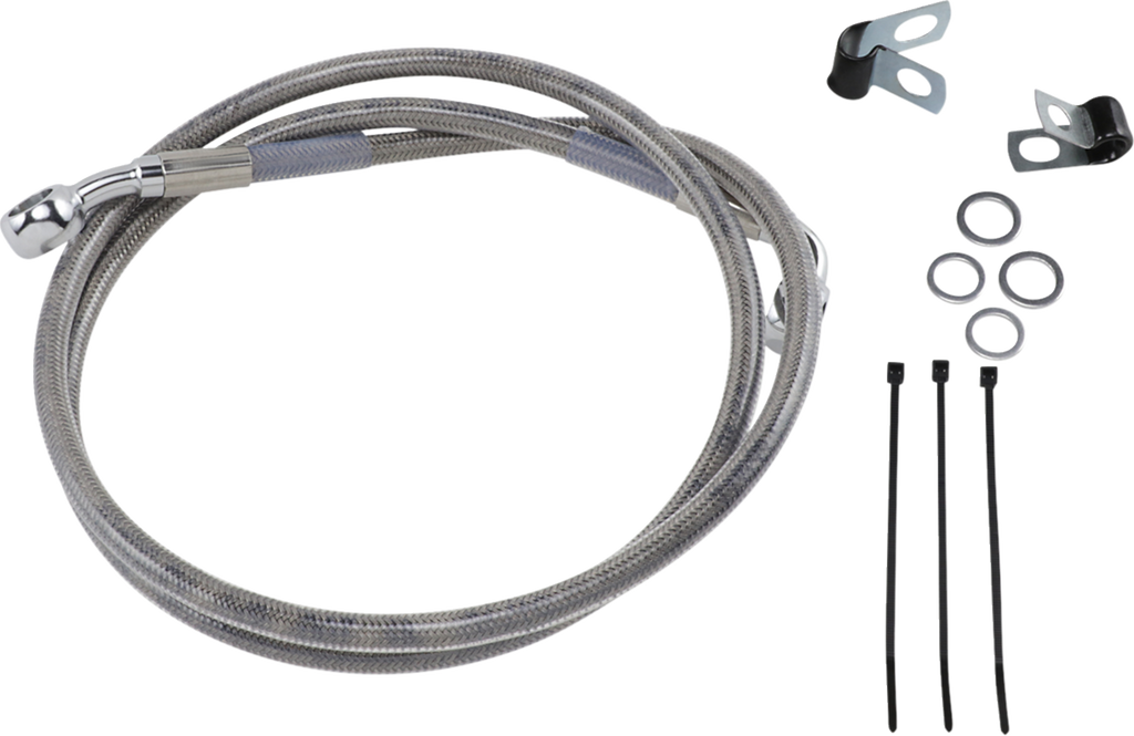 Drag Specialties Extended Length Stainless Steel Brake Line Kit